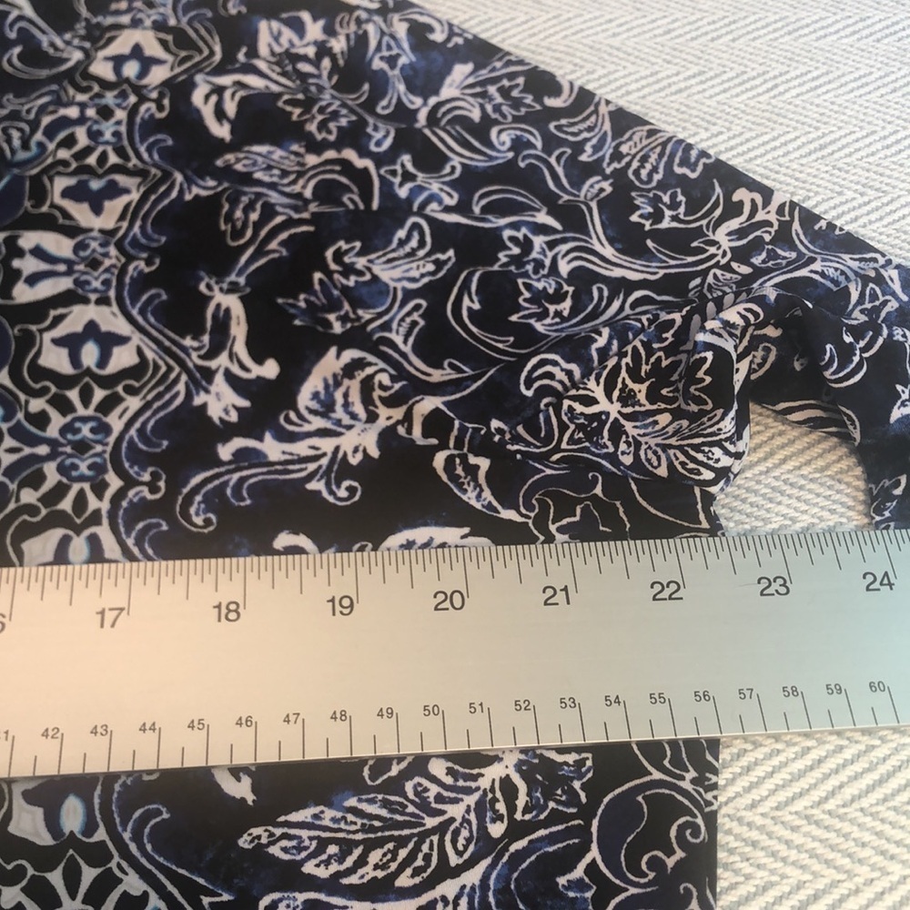 WHITE HOUSE BLACK MARKET TUNIC/DRESS XL Pit to Pit 22 1/2" Blues Blacks Preworn - Picture 10 of 15
